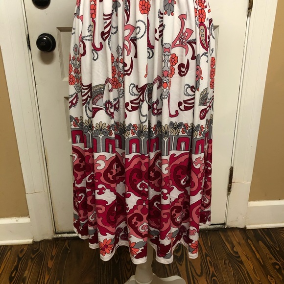 Evan Picone white/pink floral knit dress - Picture 4 of 8